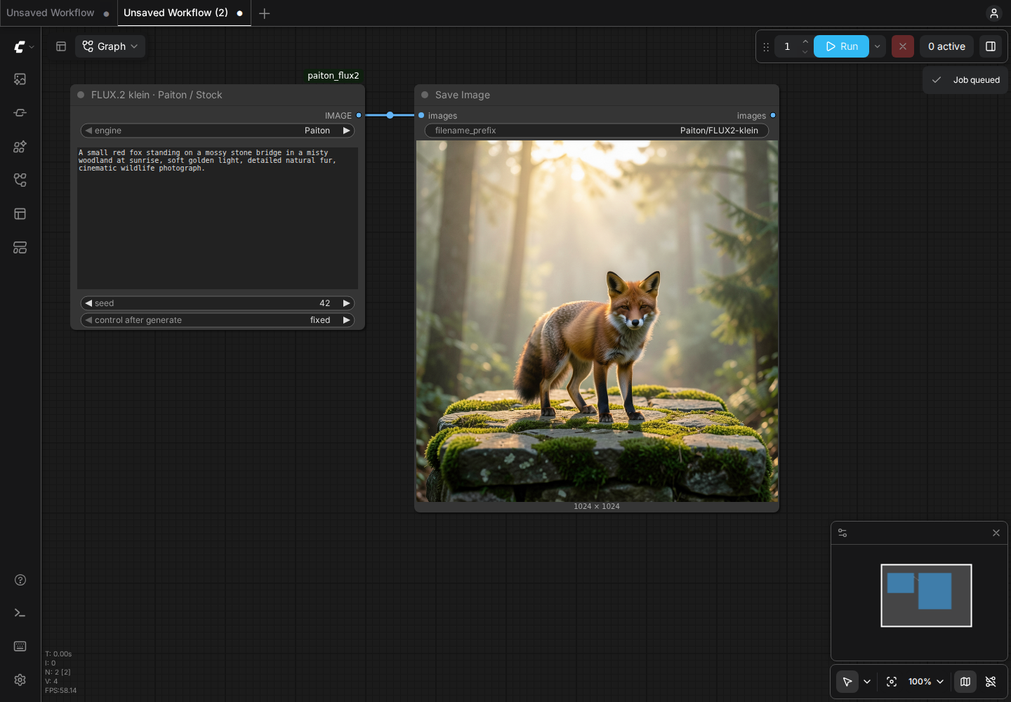 ComfyUI with the included Paiton workflow