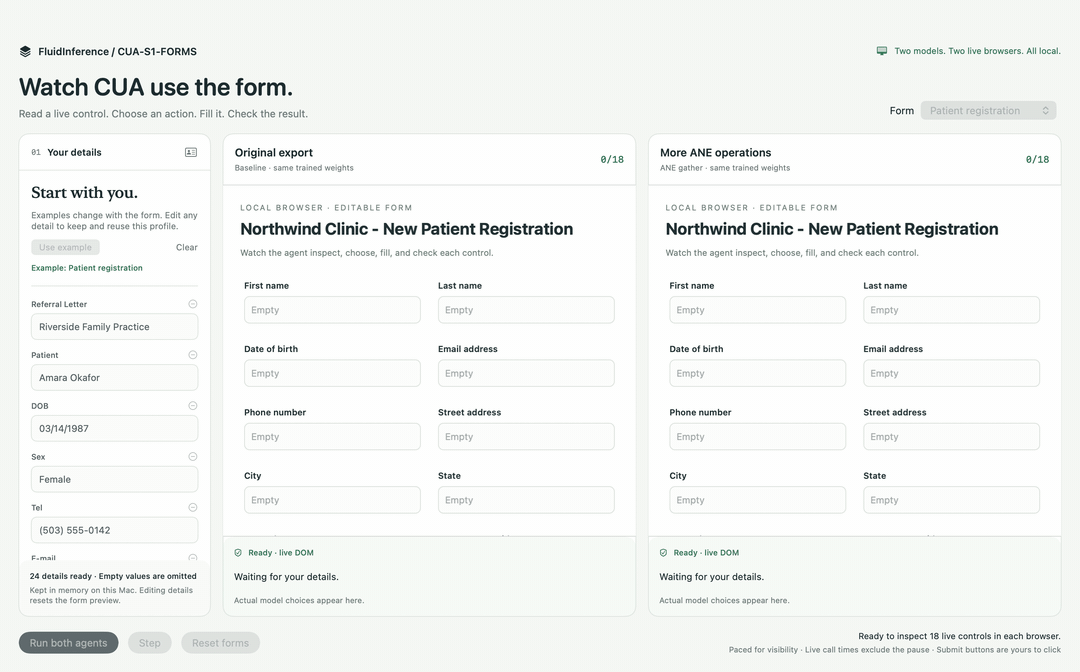 Actual CUA-driven browser forms