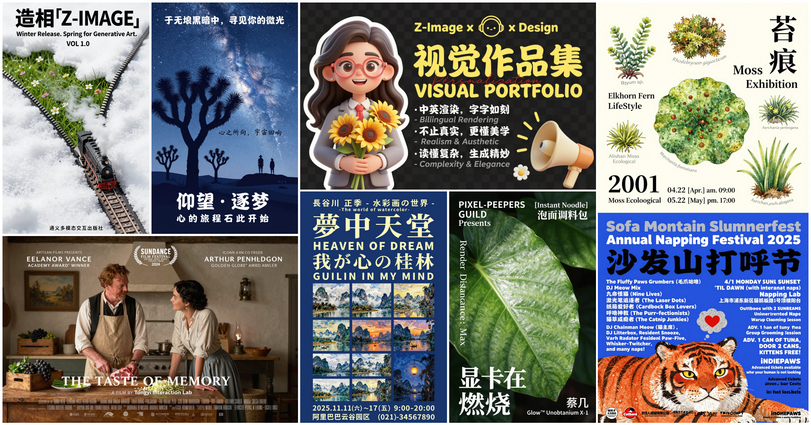 Showcase of Z-Image on Bilingual Text Rendering