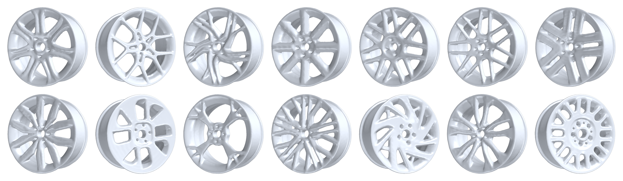 DeepWheel — generated 3D wheel designs