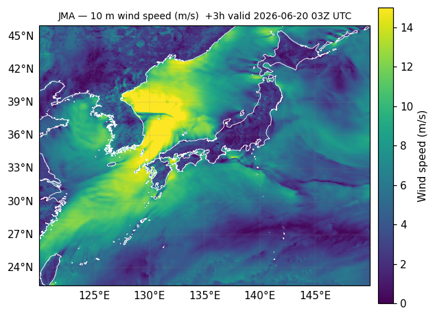 JMA wind speed