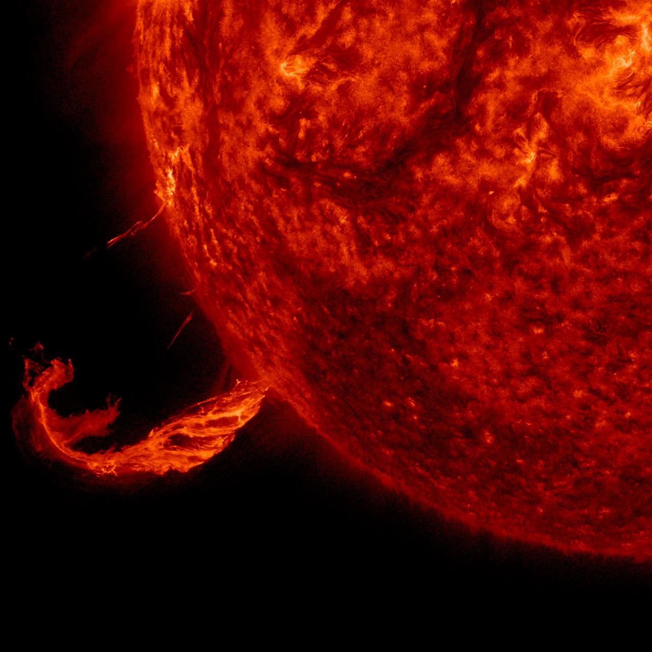 Solar eruption captured by NASA's Solar Dynamics Observatory