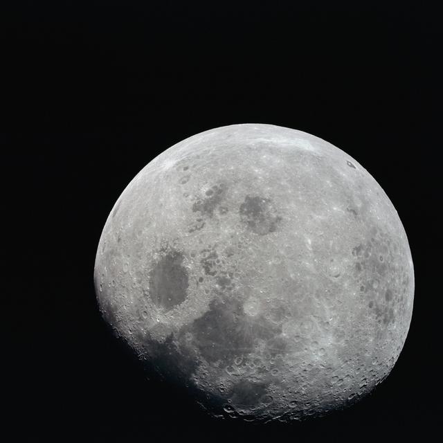 The Moon seen from Apollo 8, showing craters and surface detail