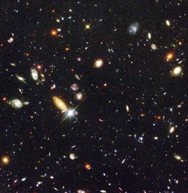 Hubble Deep Field revealing myriad galaxies across cosmic time