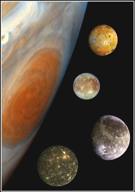 Jupiter's Great Red Spot and the Galilean satellites