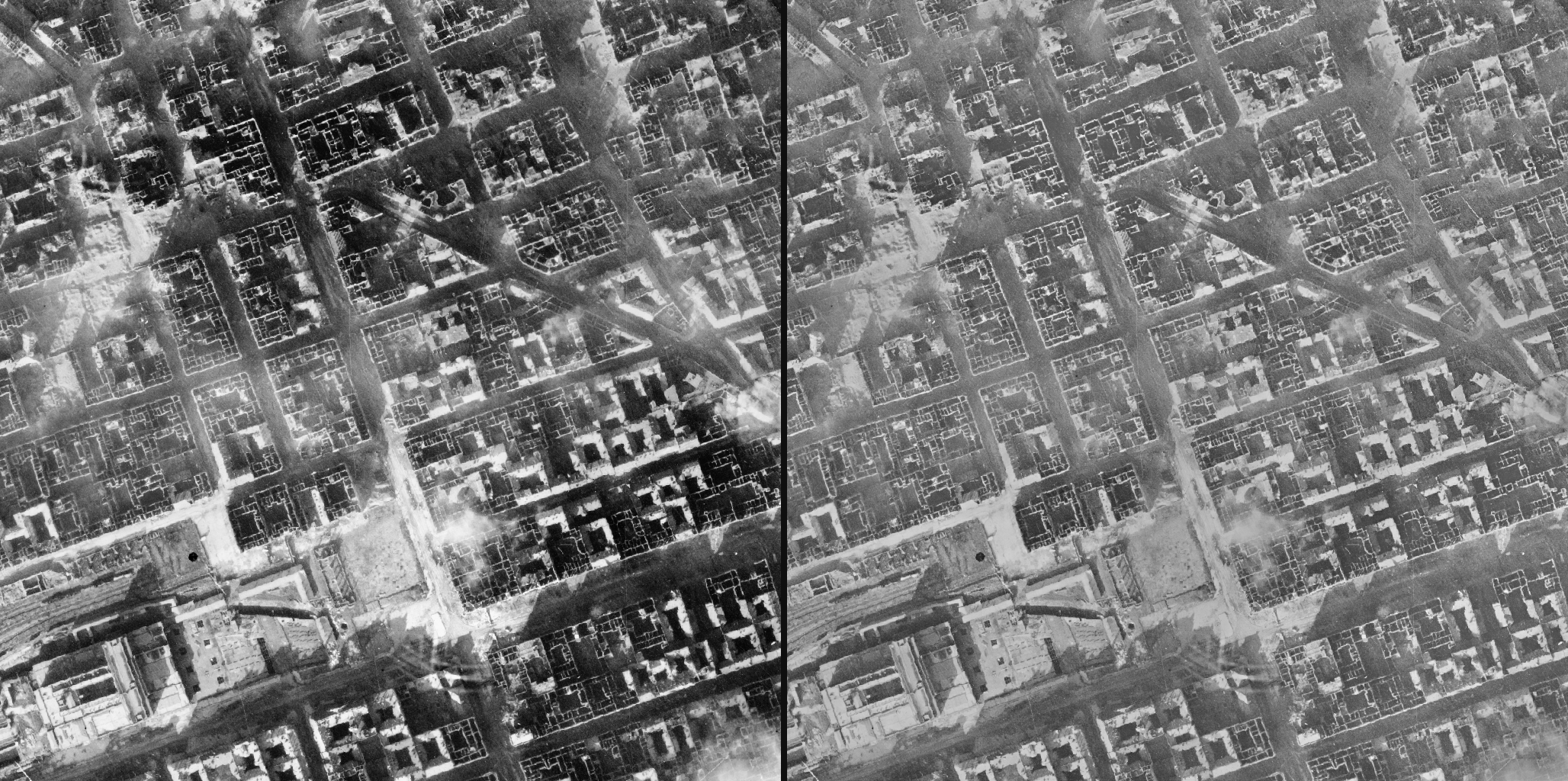 Warsaw, 4 November 1944: as scanned → model