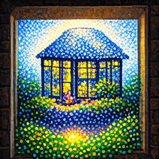 Pointillism greenhouse