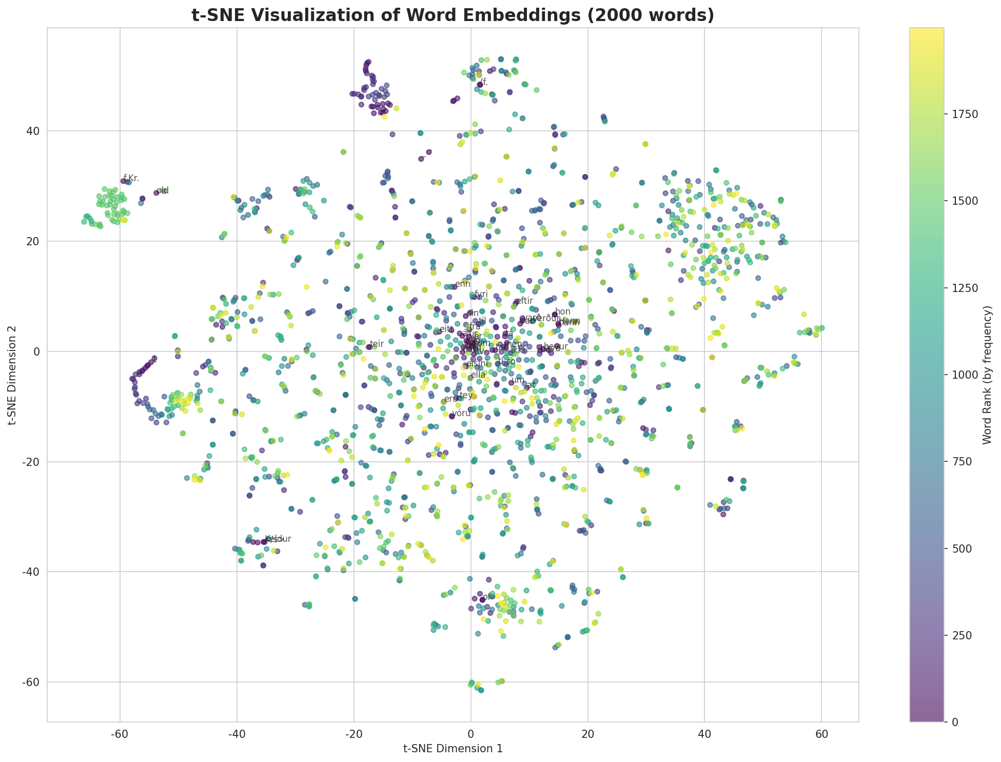 t-SNE Words