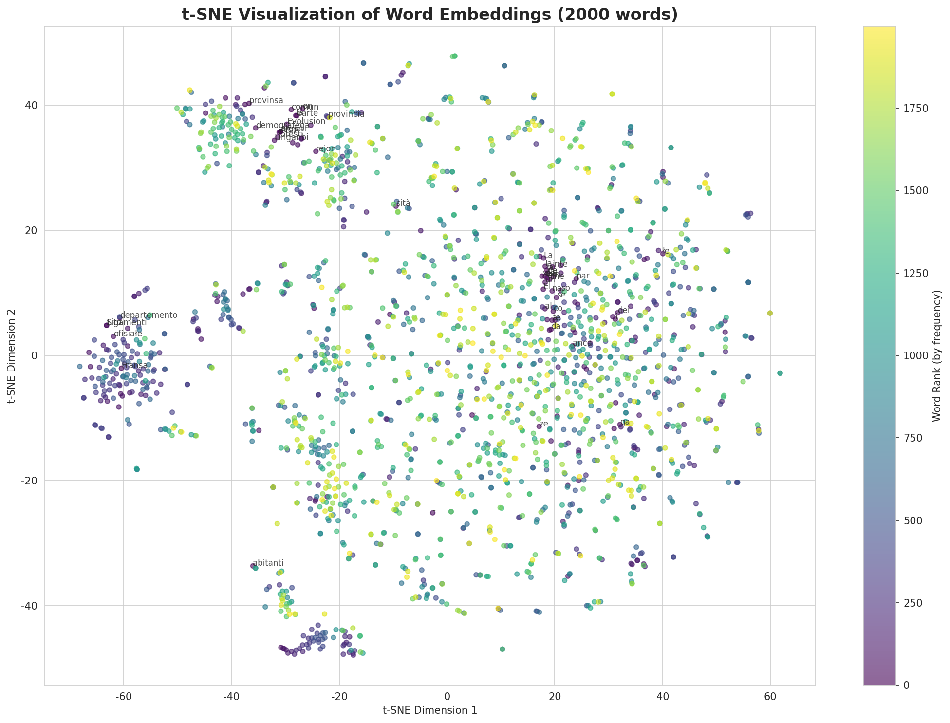t-SNE Words